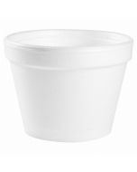 4OZ. SQUAT FOOD CONTAINER WHITE FOAM