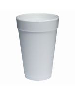 CUP FOAM 16 OZ WHITE  25/TUBE 1000/CS