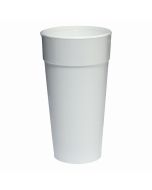 CUP FOAM 24 OZ WHITE 25/TUBE 500/CS